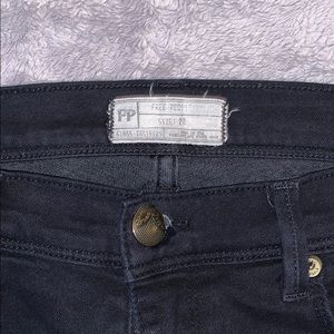 FREE PEOPLE Black Skinny Denim Jeans